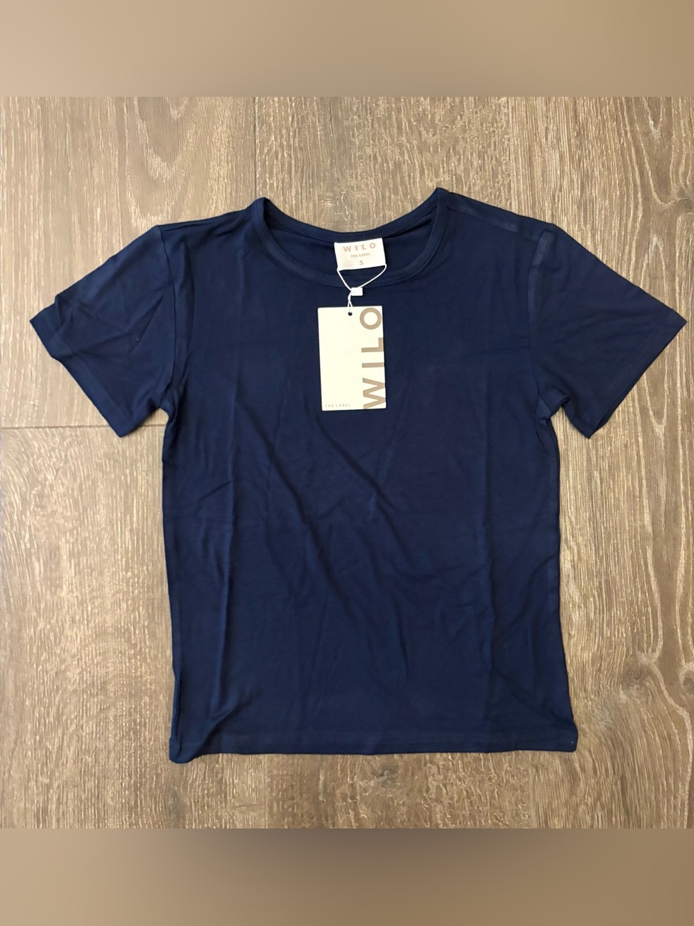 Wilo the Label Wilo Baby Tee - Size Small NEW! Navy